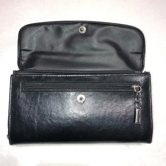 Black Faux Leather Wallet - Picture 4 of 13